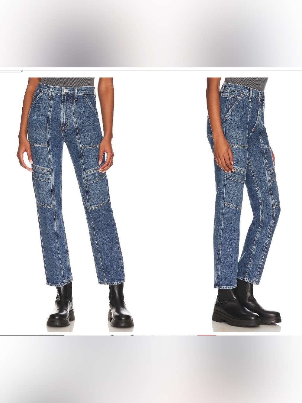 AGOLDE Cooper Cargo high  waisted Jeans Size 27 in Regulation Wash